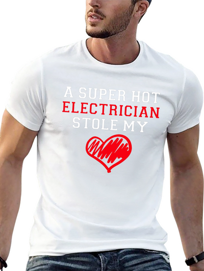 Super Hot Electrician Heart T-Shirt