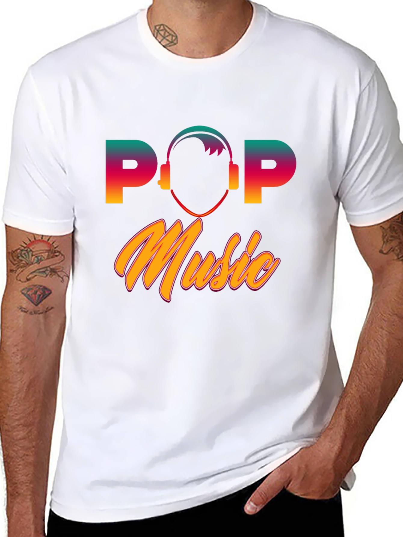 Pop Music Graphic T-Shirt - Retro Style Tee