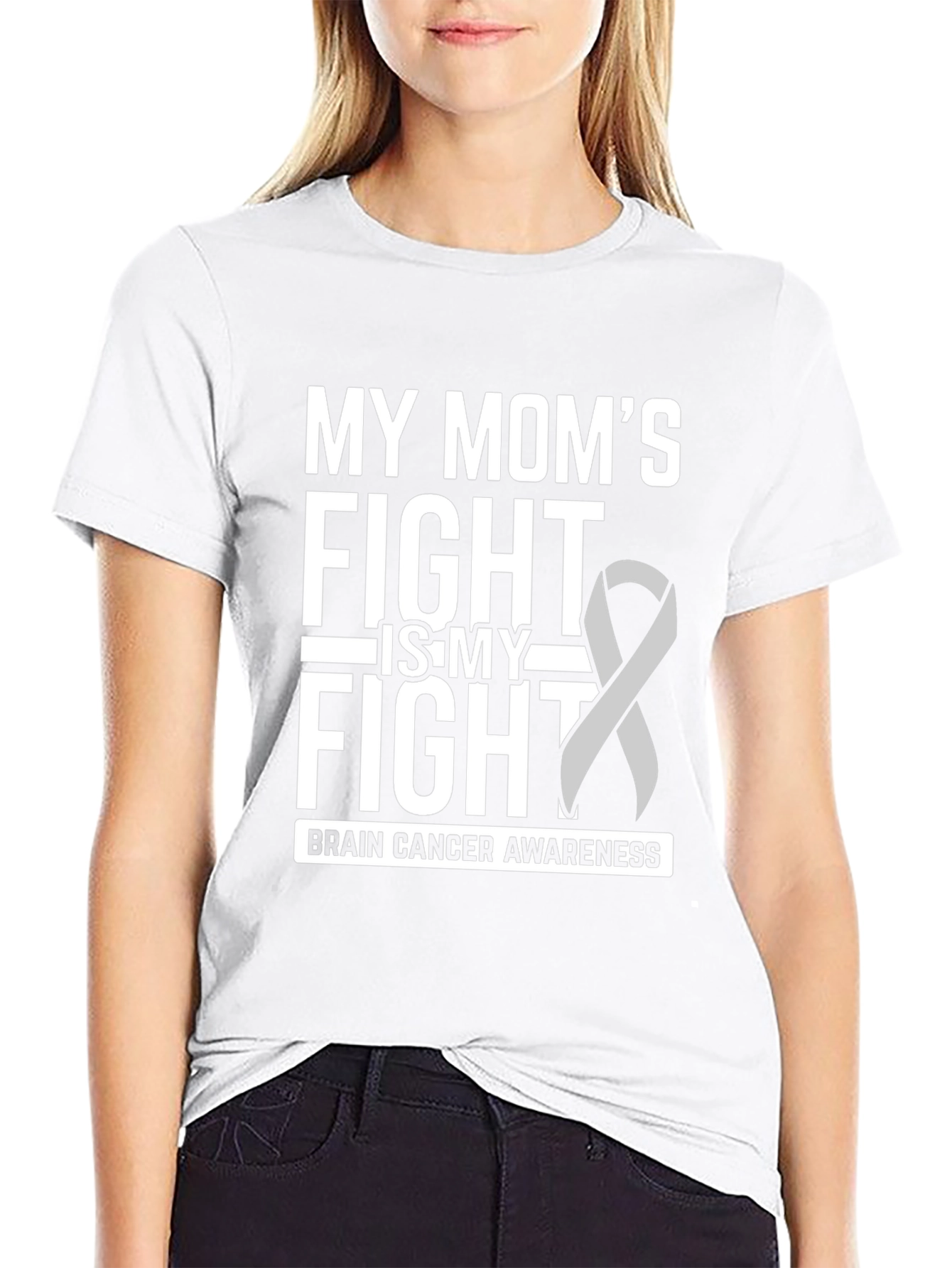 Brain Cancer Awareness T-Shirt - Moms Fight