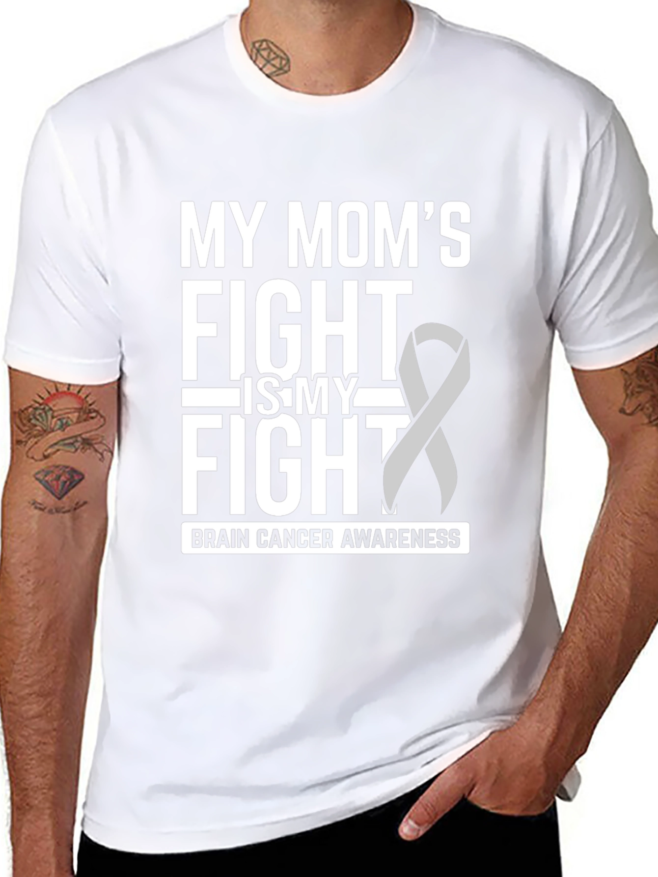 Brain Cancer Awareness T-Shirt - Moms Fight