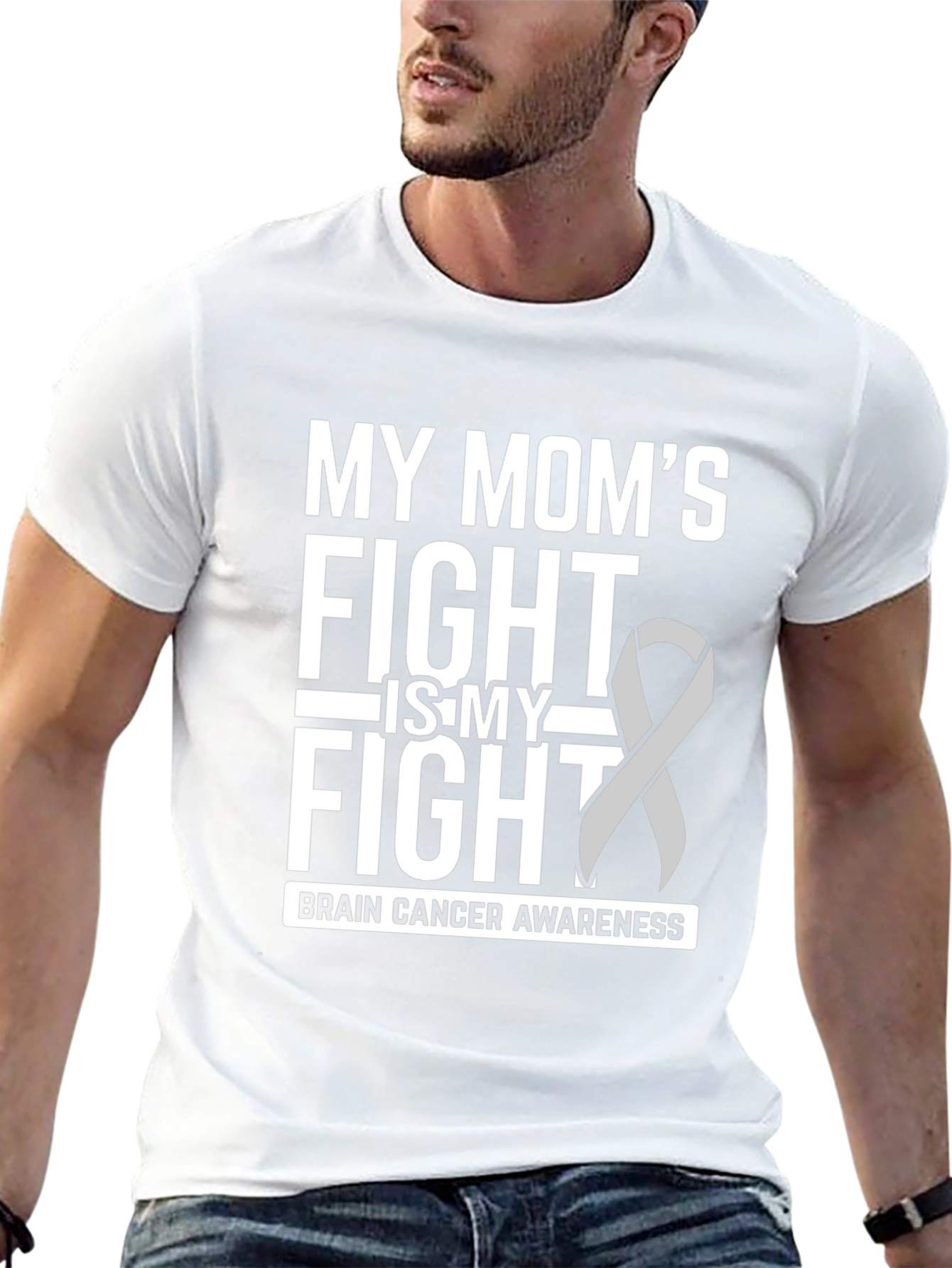 Brain Cancer Awareness T-Shirt - Moms Fight