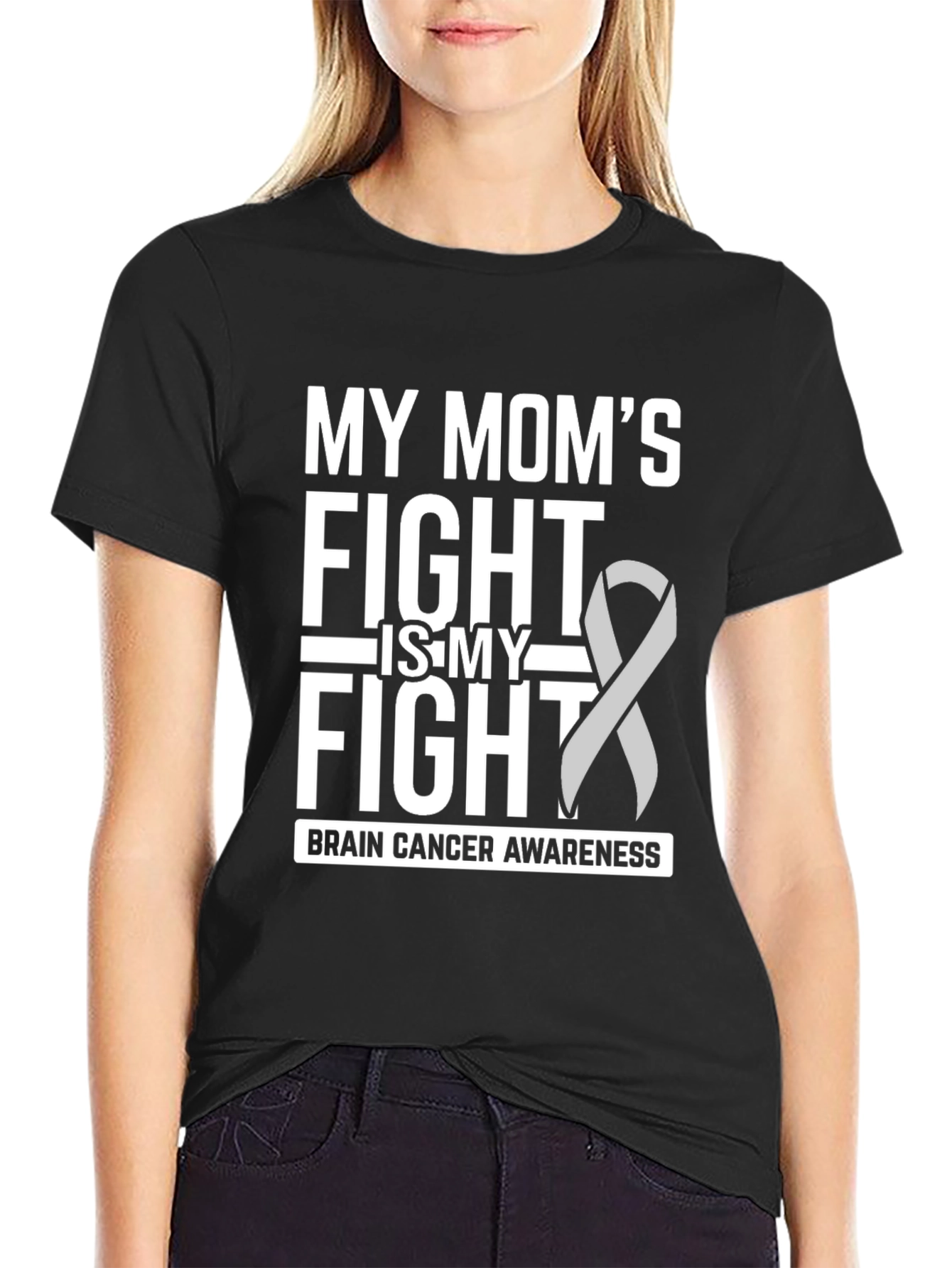 Brain Cancer Awareness T-Shirt - Moms Fight