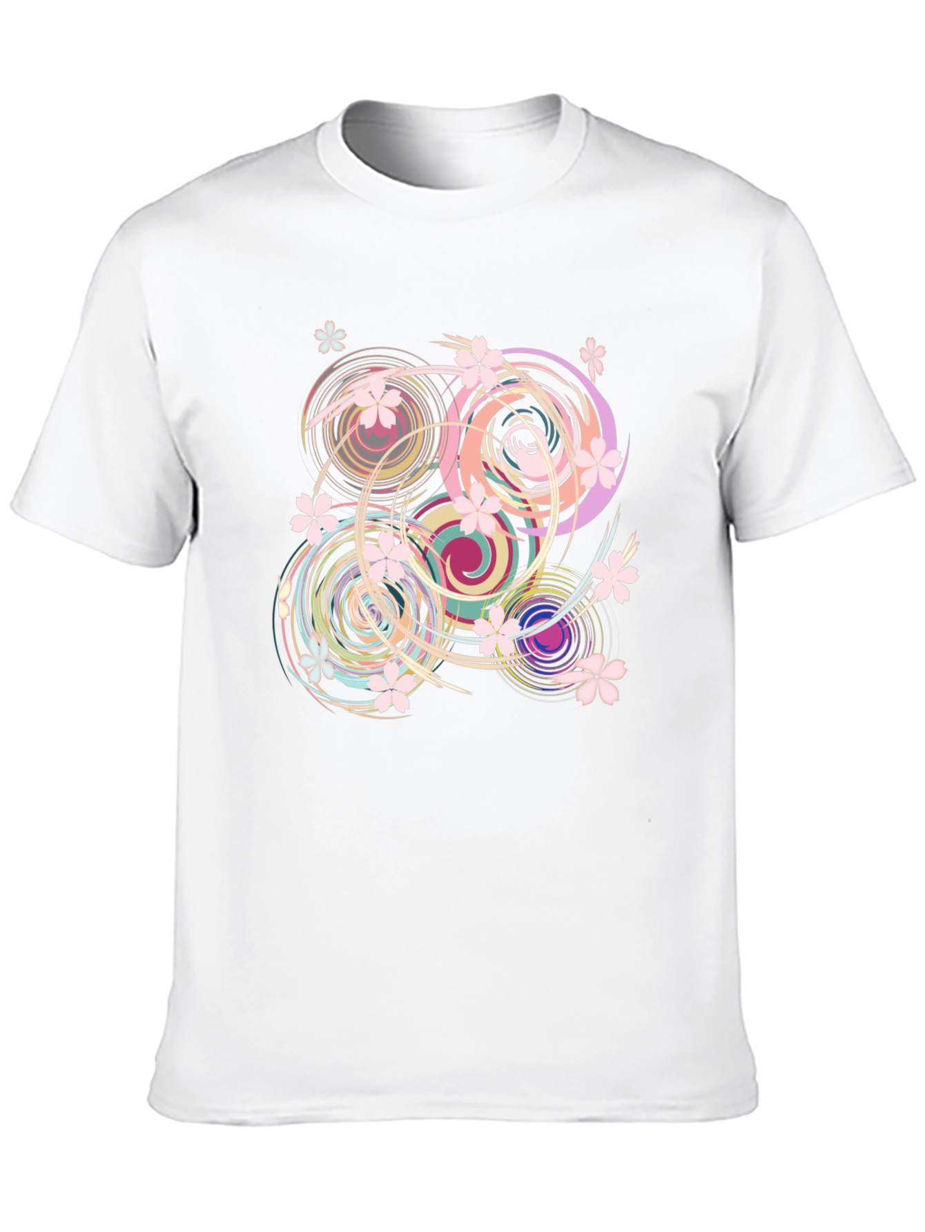 Swirl Floral Black T-Shirt