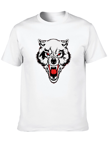 Mens Black Wolf Graphic Tee