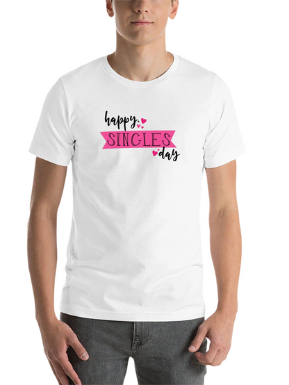 Happy Singles Day T-Shirt - Black Graphic Tee