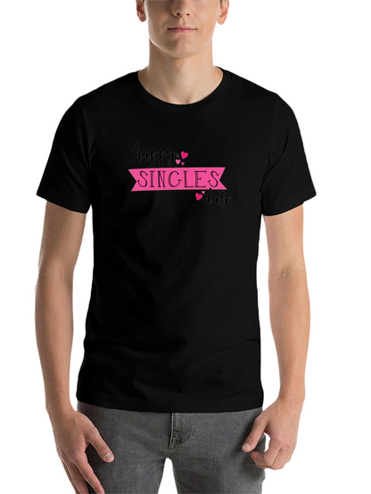 Happy Singles Day T-Shirt - Black Graphic Tee