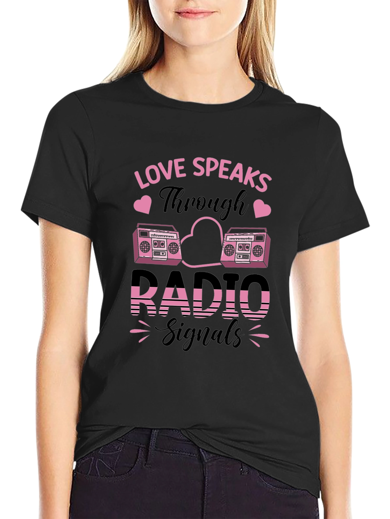 Love Speaks Through Radio Signals Graphic Tee
