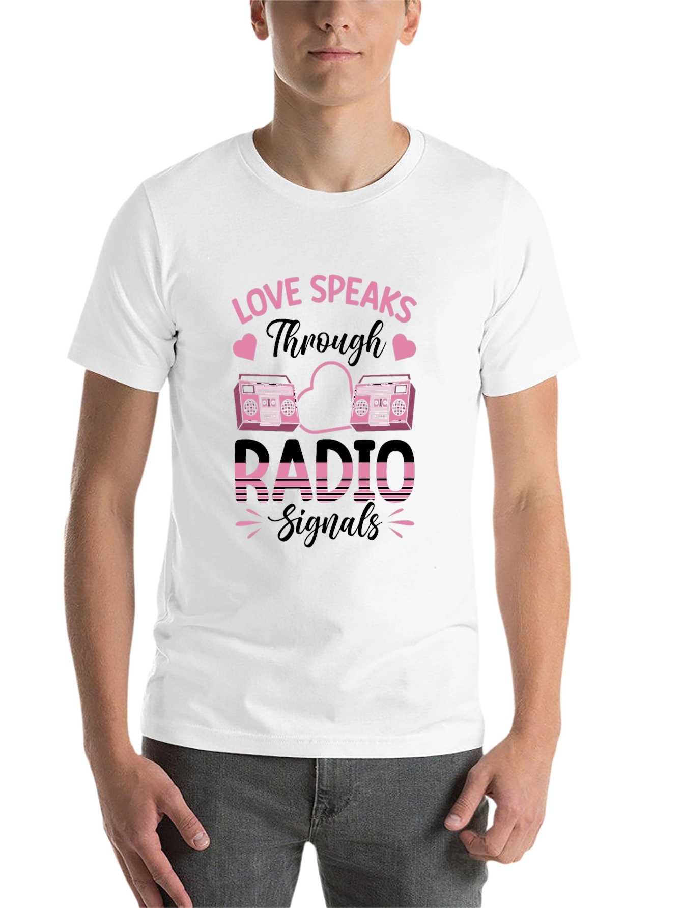 Love Speaks Through Radio Signals Graphic Tee