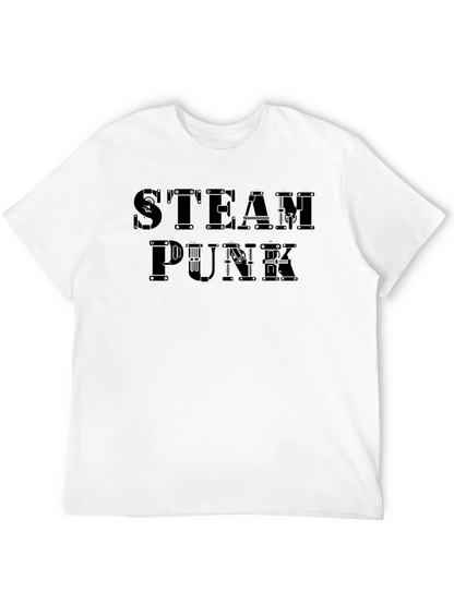 Steampunk Graphic Print Black T-Shirt