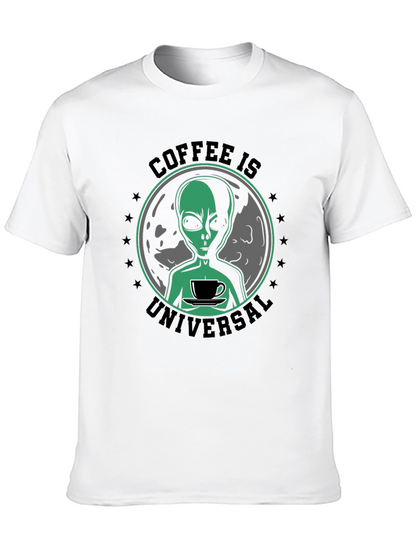 Coffee Is Universal Alien Graphic T-Shirt