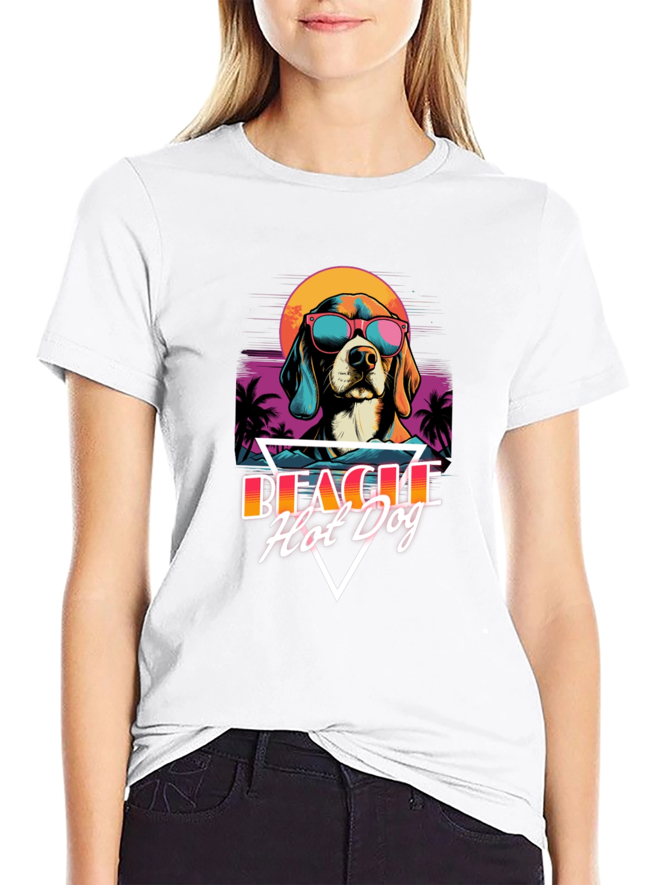 Retro Beagle Hot Dog T-Shirt