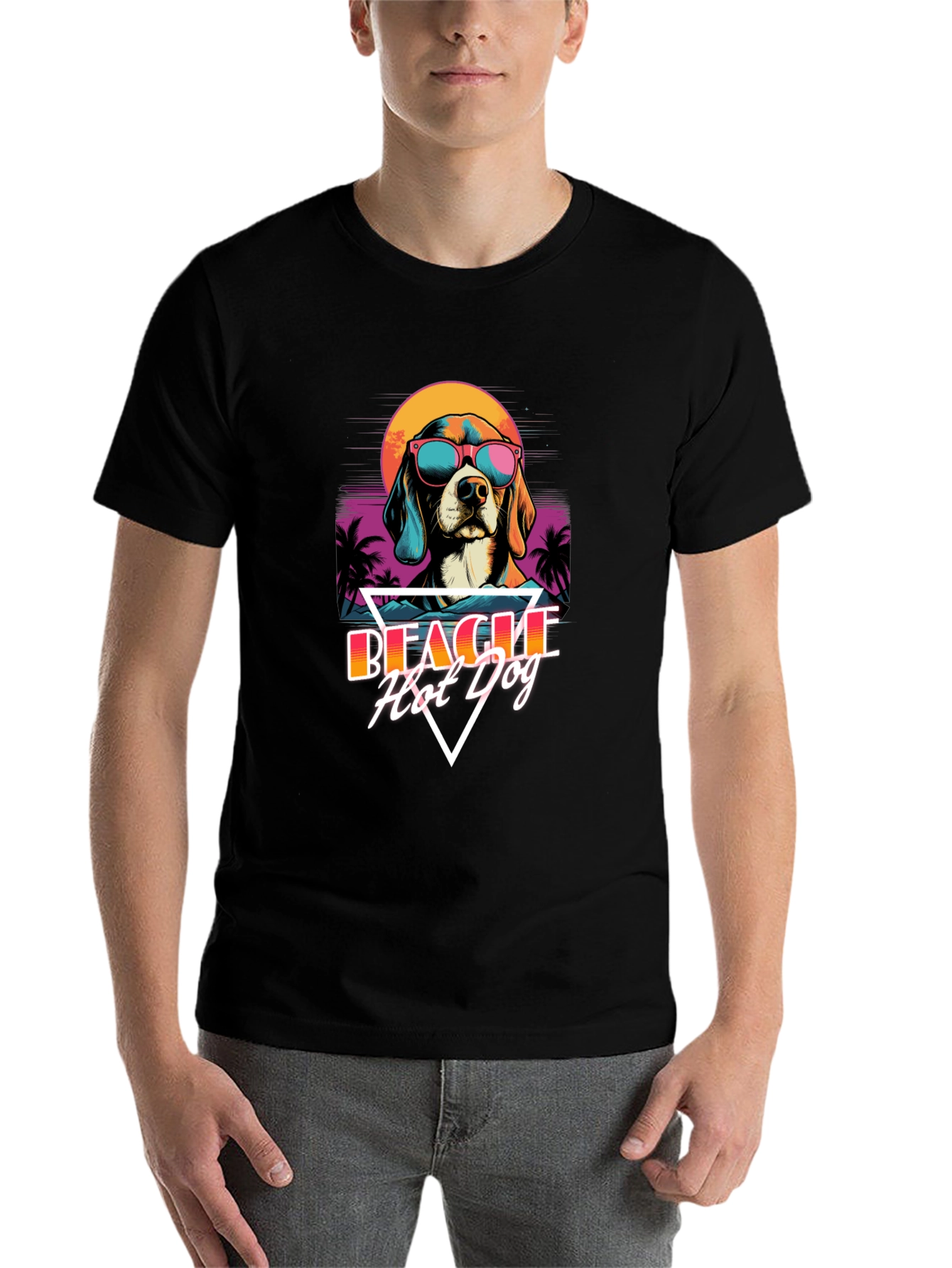 Retro Beagle Hot Dog T-Shirt