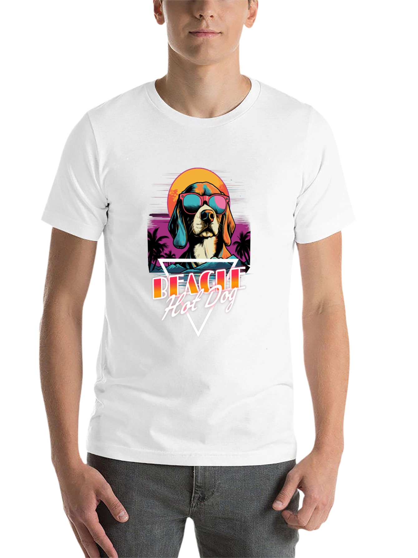 Retro Beagle Hot Dog T-Shirt