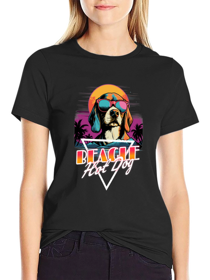 Retro Beagle Hot Dog T-Shirt
