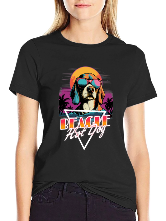 Retro Beagle Hot Dog T-Shirt
