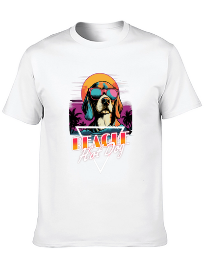 Retro Beagle Hot Dog T-Shirt