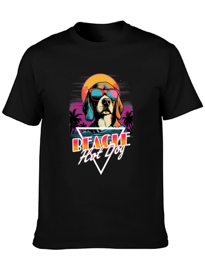 Retro Beagle Hot Dog T-Shirt