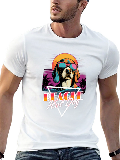Retro Beagle Hot Dog T-Shirt