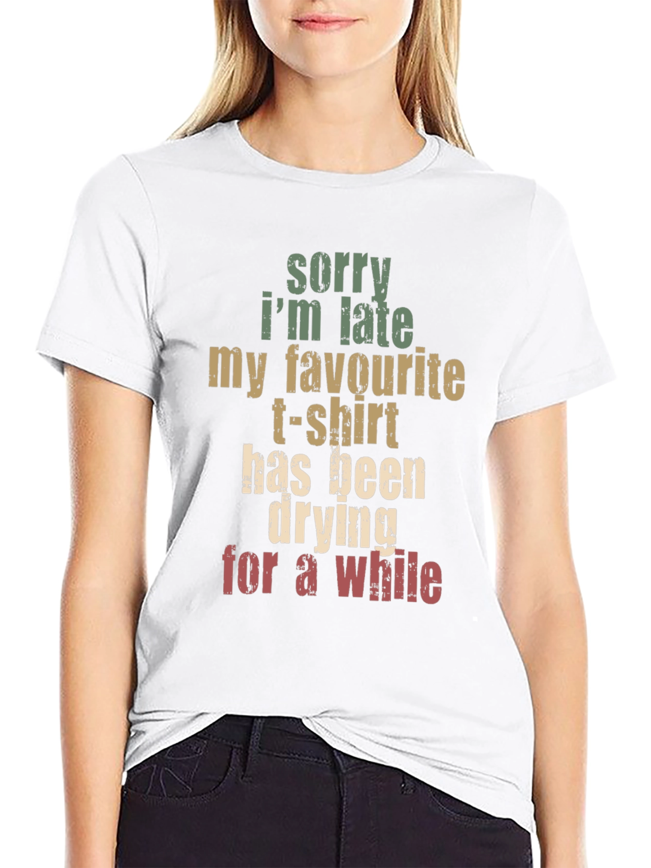 Funny Graphic Tee: Sorry Im Late