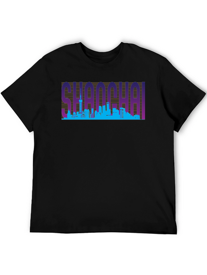 Shanghai Skyline Retro T-Shirt