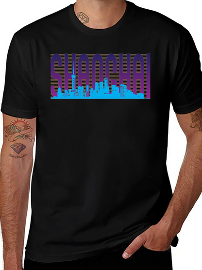 Shanghai Skyline Retro T-Shirt