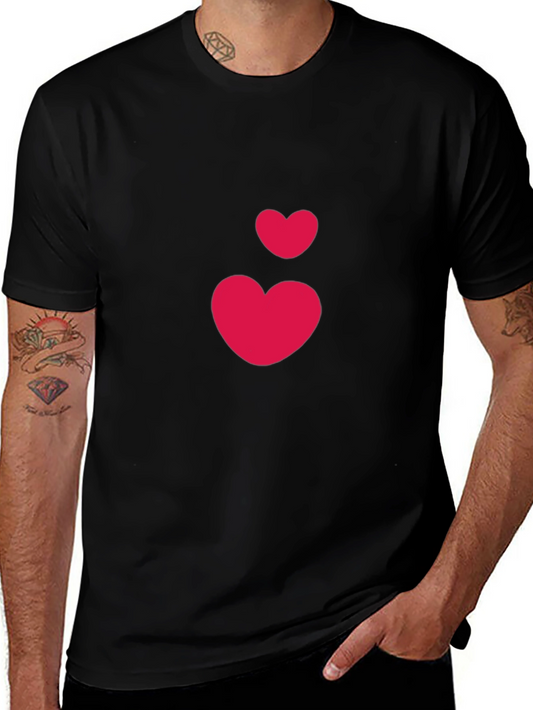 Heart Graphic Black T-Shirt - Casual Stylish Tee