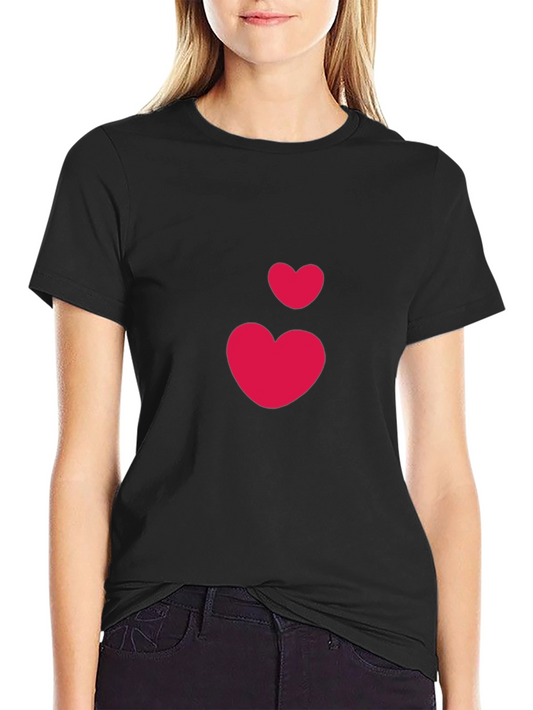 Heart Graphic Black T-Shirt - Casual Stylish Tee