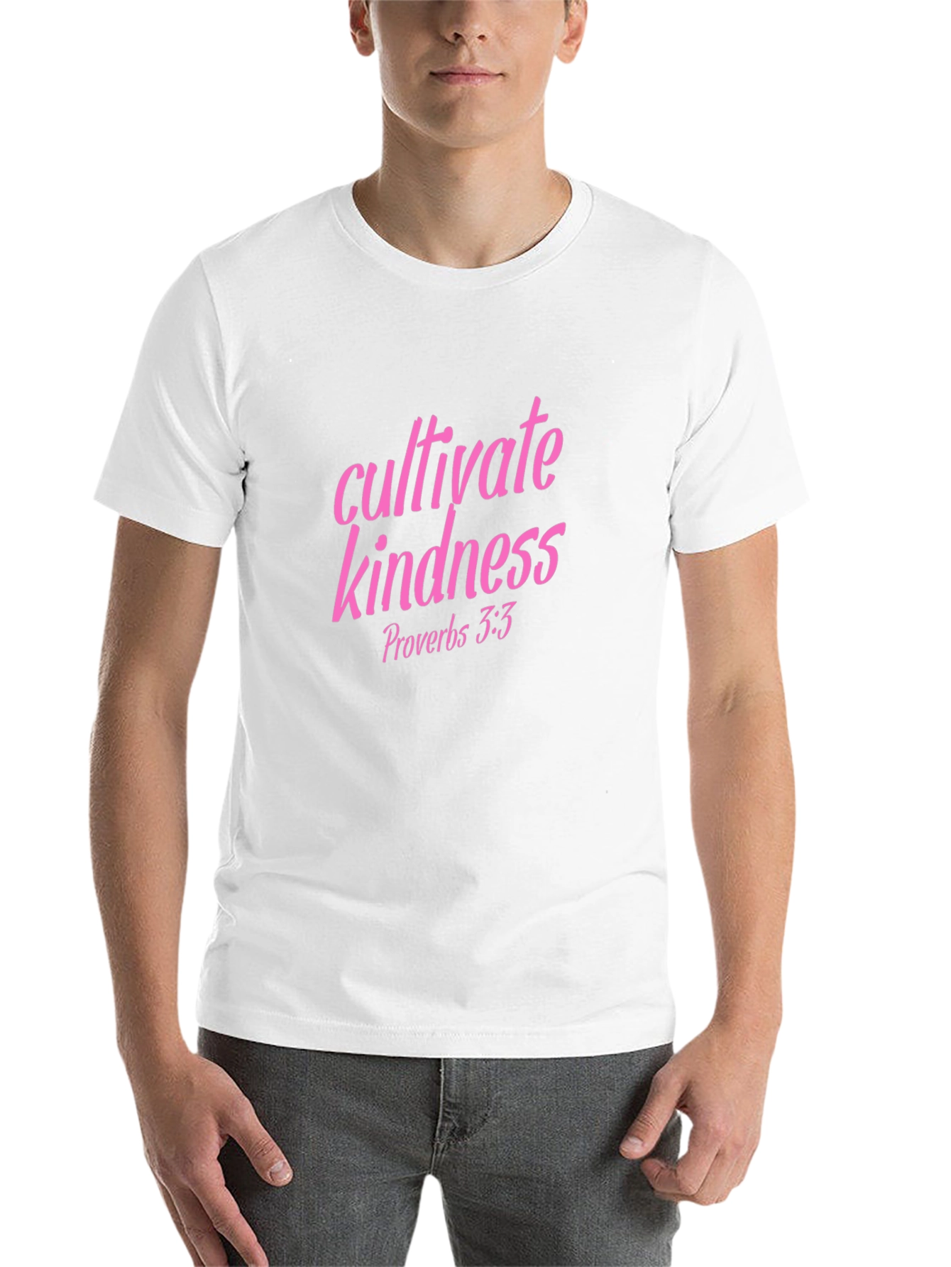 Cultivate Kindness Tee - Pink Lettering on Black