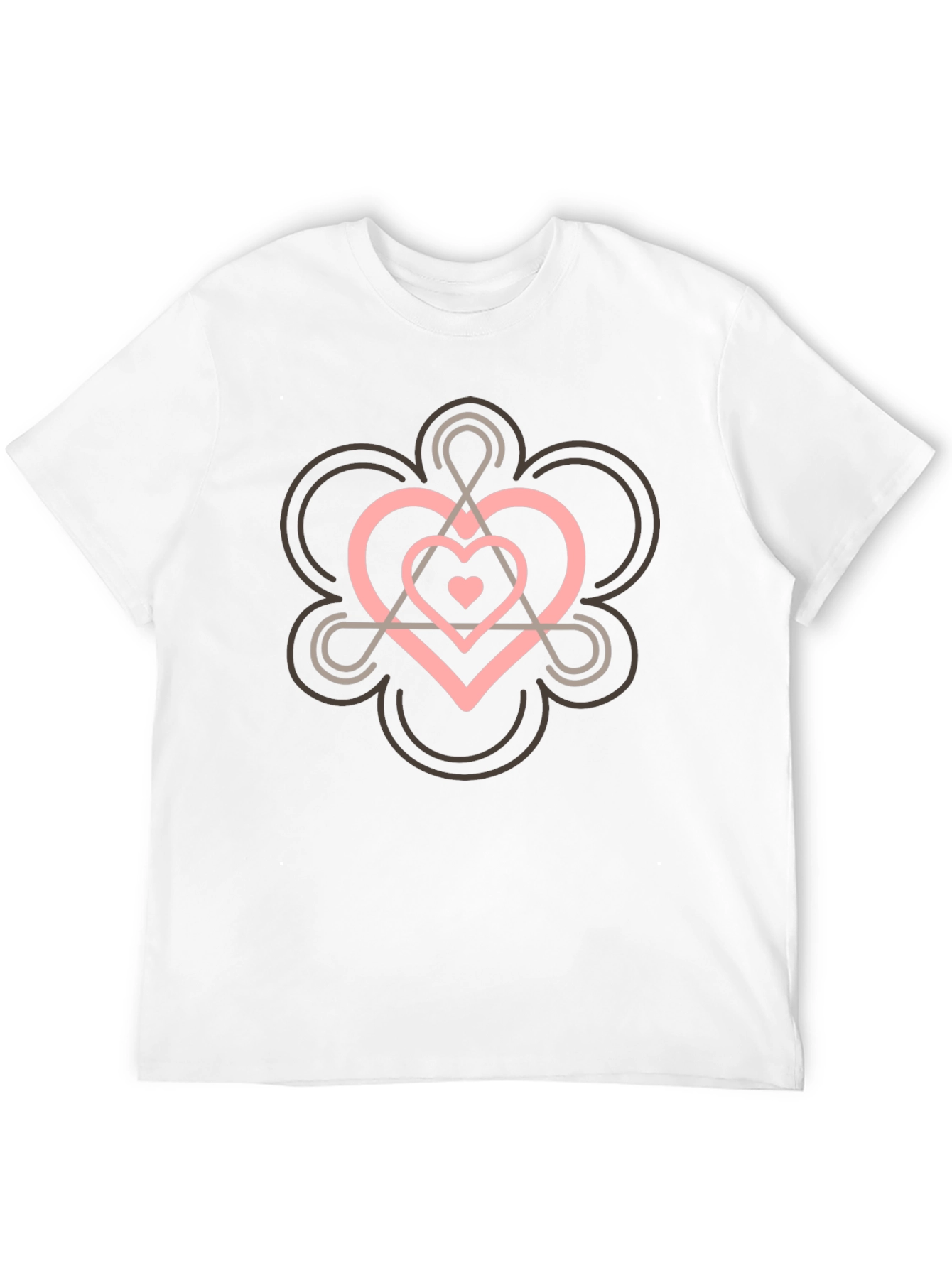 Heart Chakra Symbol Black T-Shirt