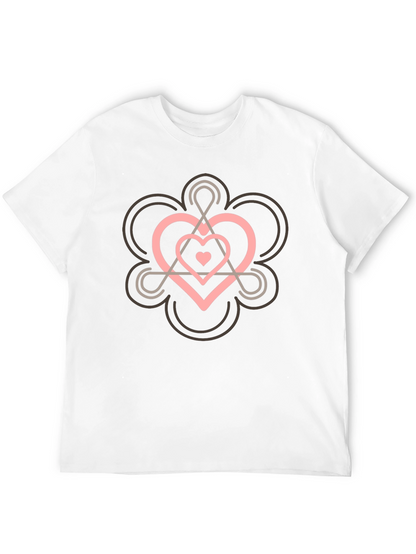 Heart Chakra Symbol Black T-Shirt