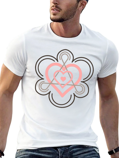 Heart Chakra Symbol Black T-Shirt