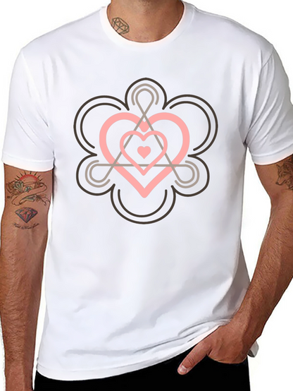 Heart Chakra Symbol Black T-Shirt