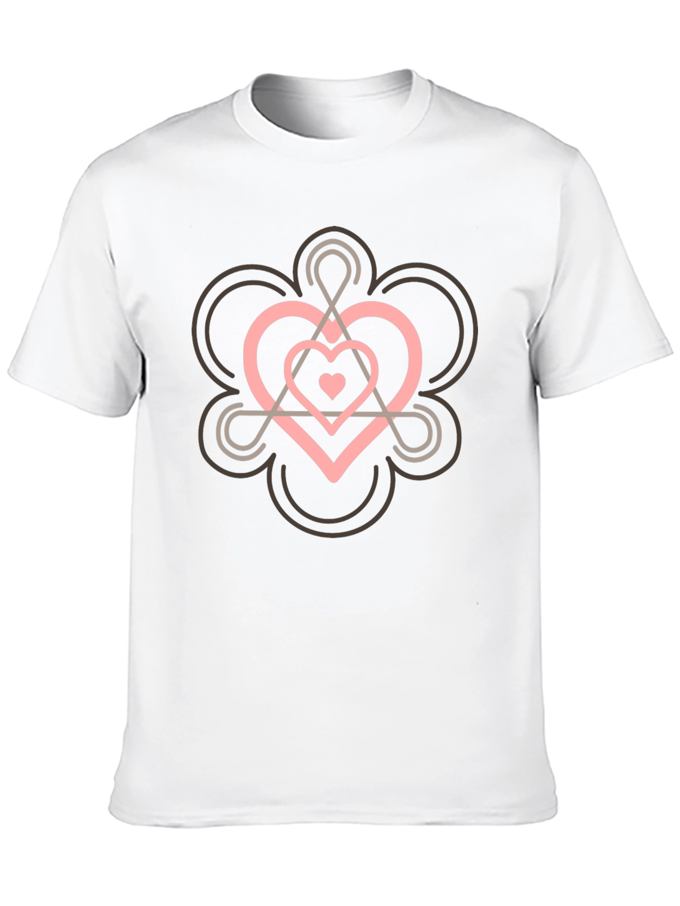 Heart Chakra Symbol Black T-Shirt