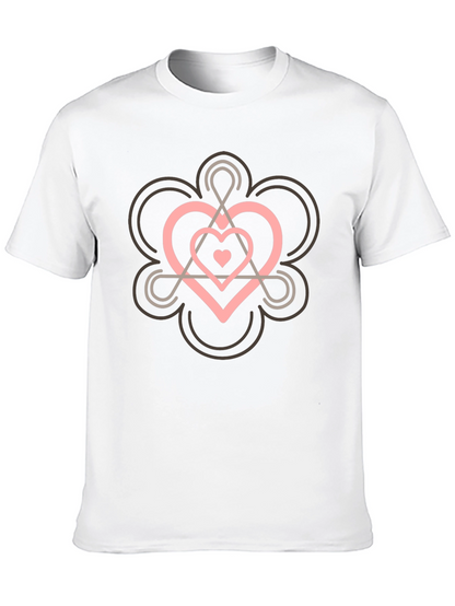 Heart Chakra Symbol Black T-Shirt