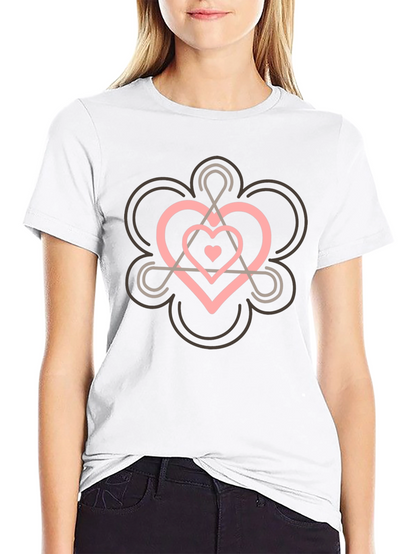 Heart Chakra Symbol Black T-Shirt