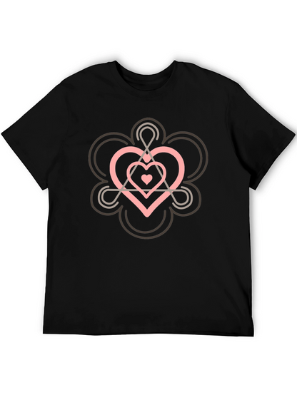 Heart Chakra Symbol Black T-Shirt