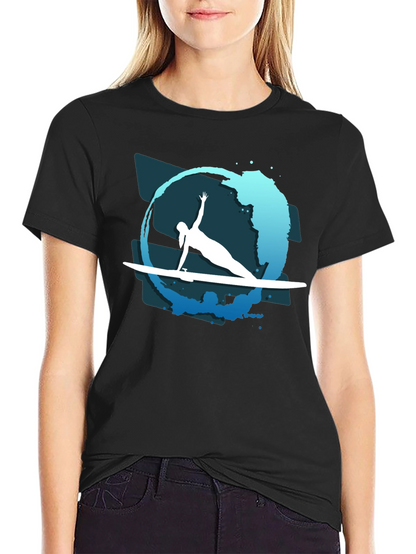 Surfer Silhouette Tee - Coastal Vibe