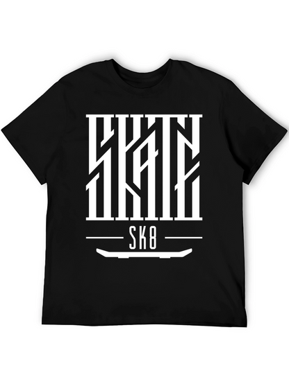 Skate SK8 Graphic Tee - Cool Skateboard Design