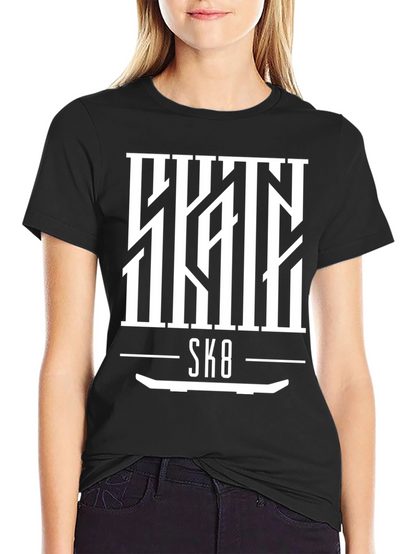 Skate SK8 Graphic Tee - Cool Skateboard Design