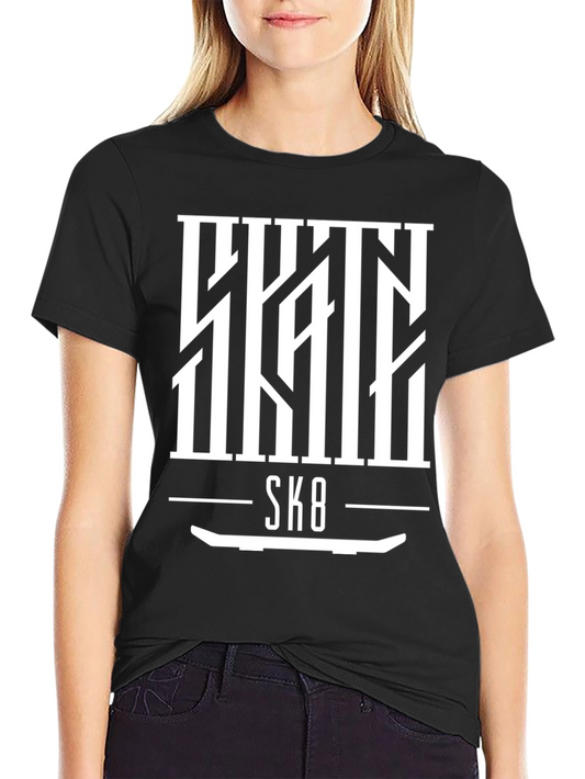 Skate SK8 Graphic Tee - Cool Skateboard Design