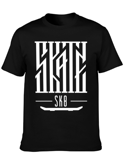 Skate SK8 Graphic Tee - Cool Skateboard Design