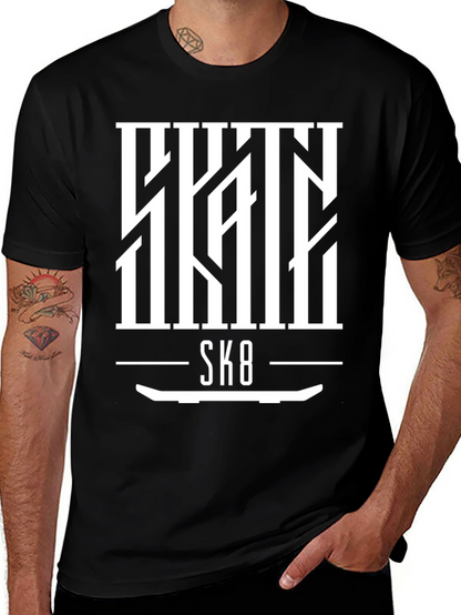 Skate SK8 Graphic Tee - Cool Skateboard Design