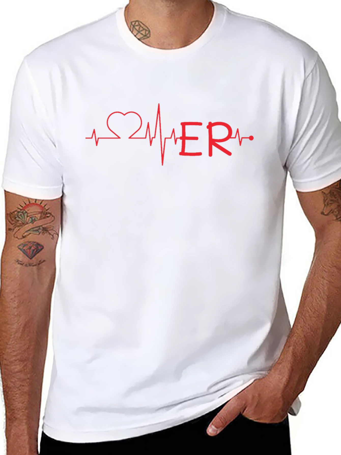 ER Heartbeat Graphic Tee - Emergency Room T-Shirt