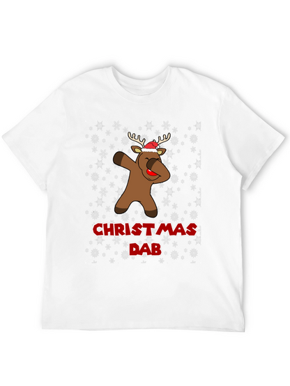 Christmas Dab Reindeer Mens Black T-Shirt