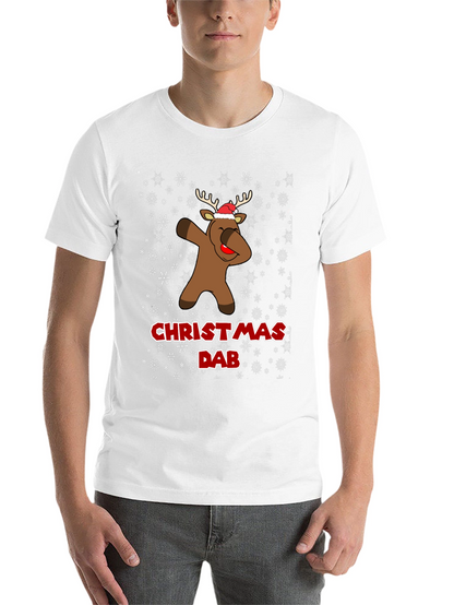 Christmas Dab Reindeer Mens Black T-Shirt