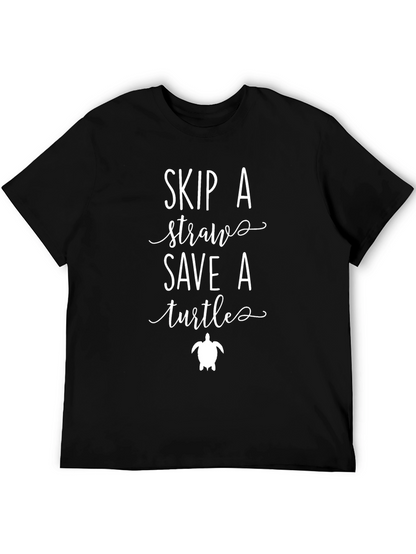 Skip A Straw Save Turtles Graphic Tee