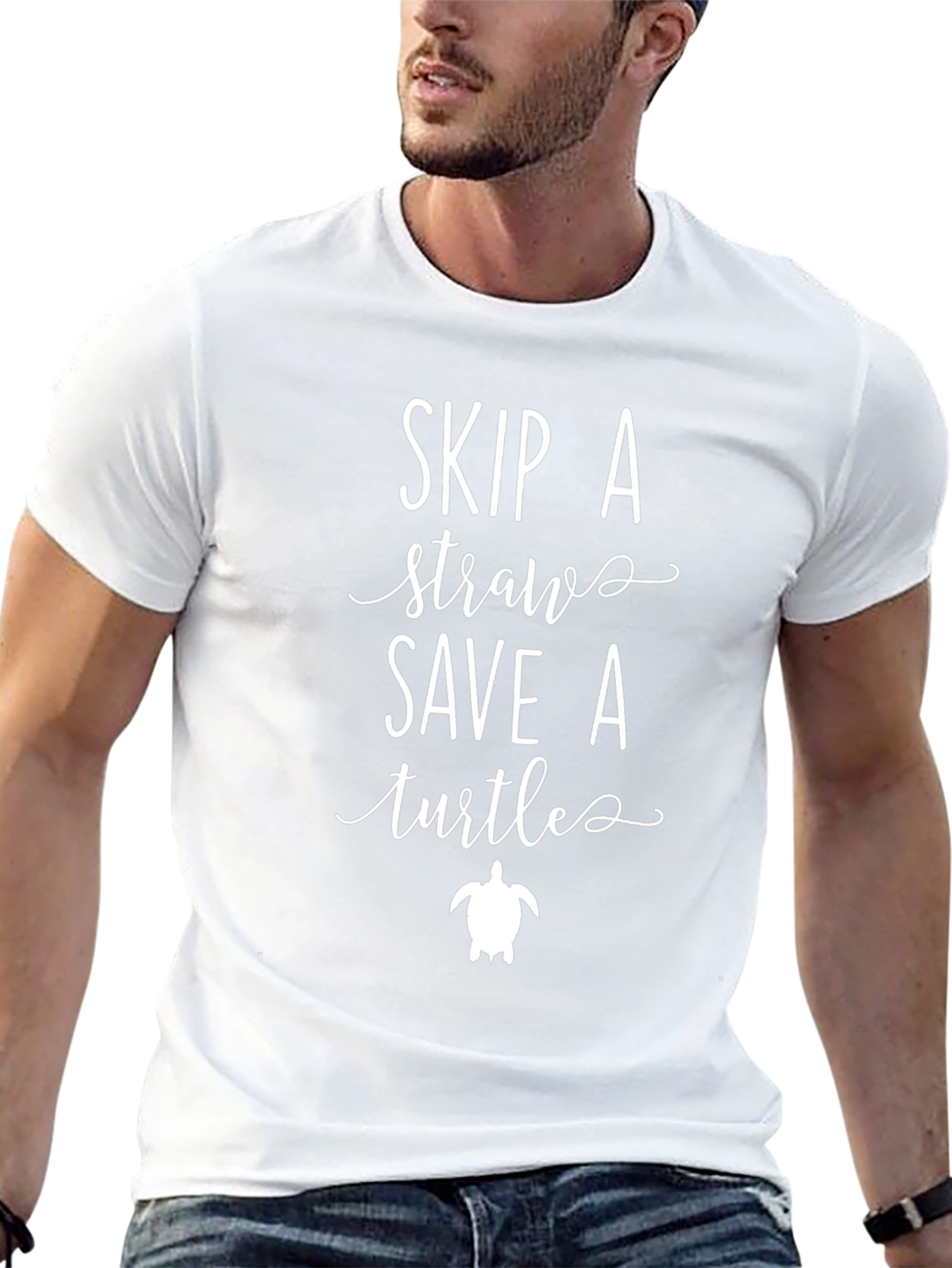 Skip A Straw Save Turtles Graphic Tee