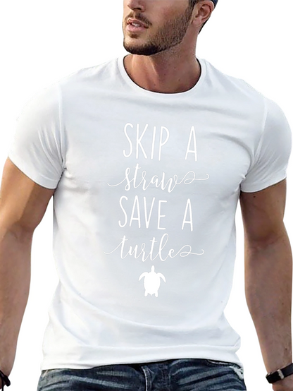 Skip A Straw Save Turtles Graphic Tee
