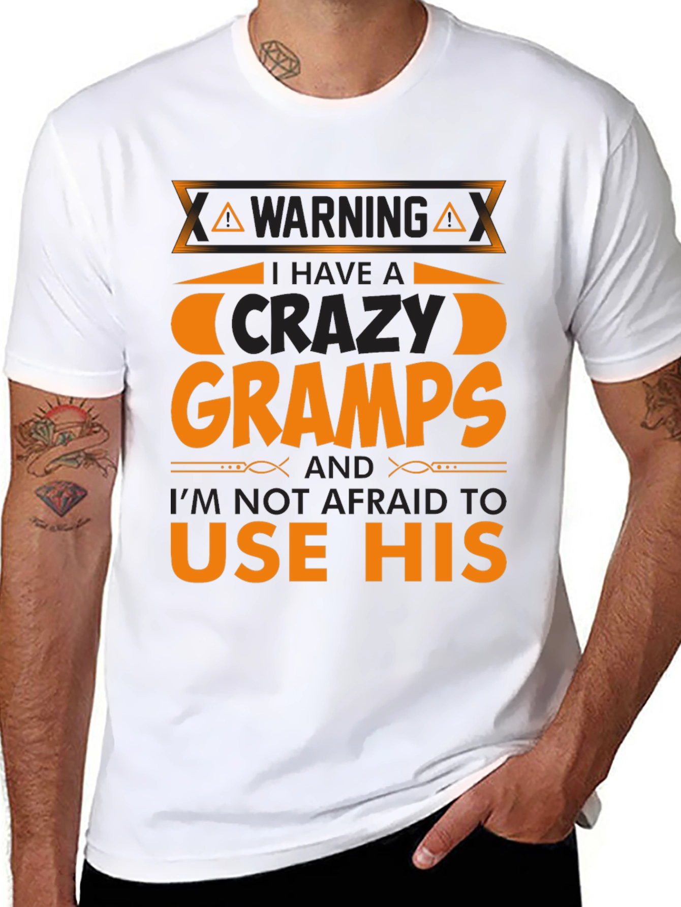 Warning Crazy Gramps T-Shirt