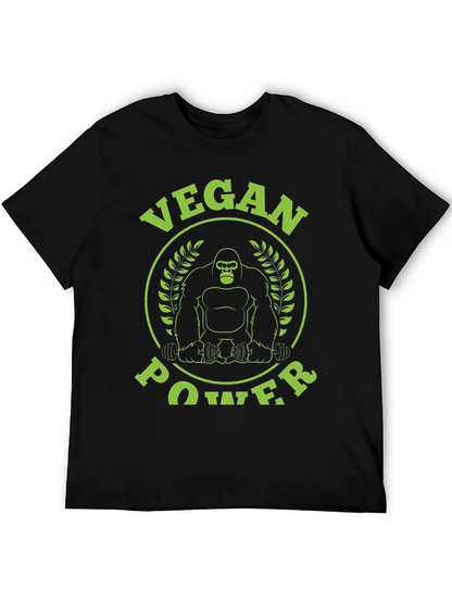 Vegan Power Gorilla Graphic T-Shirt
